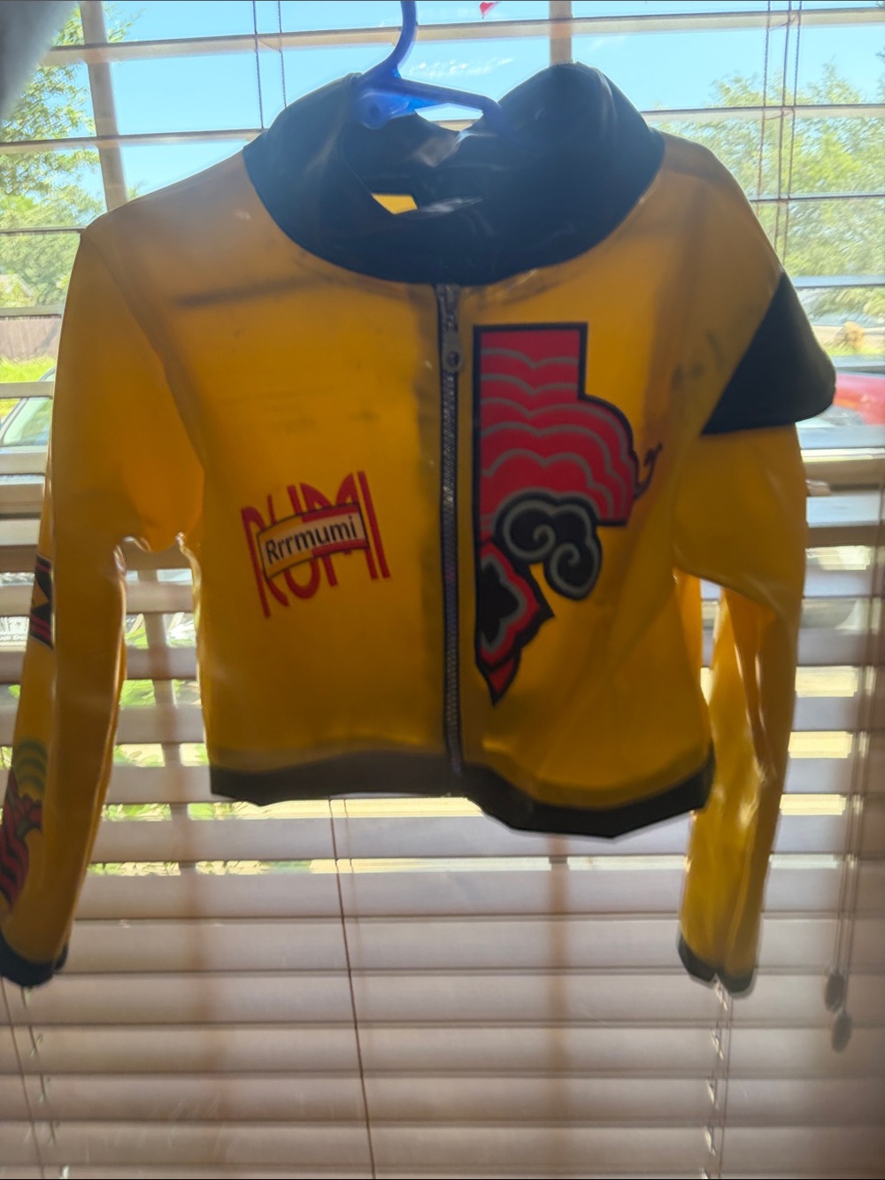 Rumí jacket k-pop demon hunters :Zip-Front Jacket with Graphic Detail
